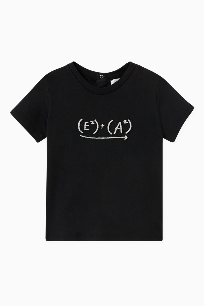 

(E ²) +( A ²) Logo T-shirt in Cotton, Black