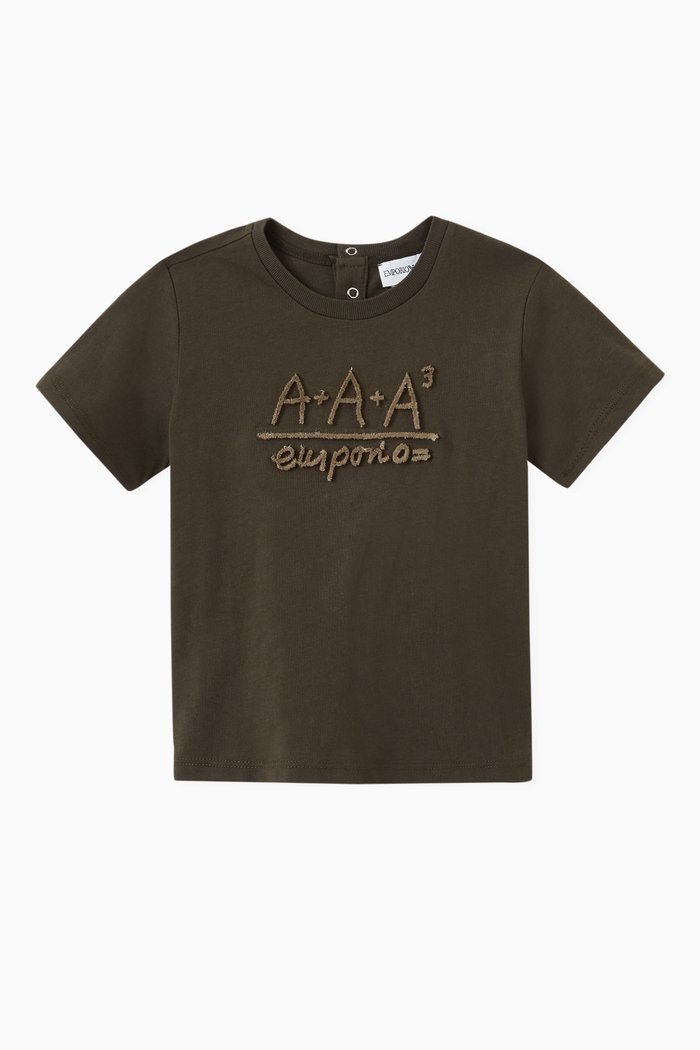 

A+A+A Logo T-shirt in Cotton, Brown