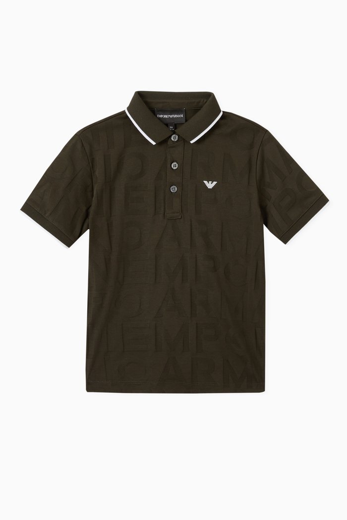 

EA Logo Polo Shirt in Cotton, Brown