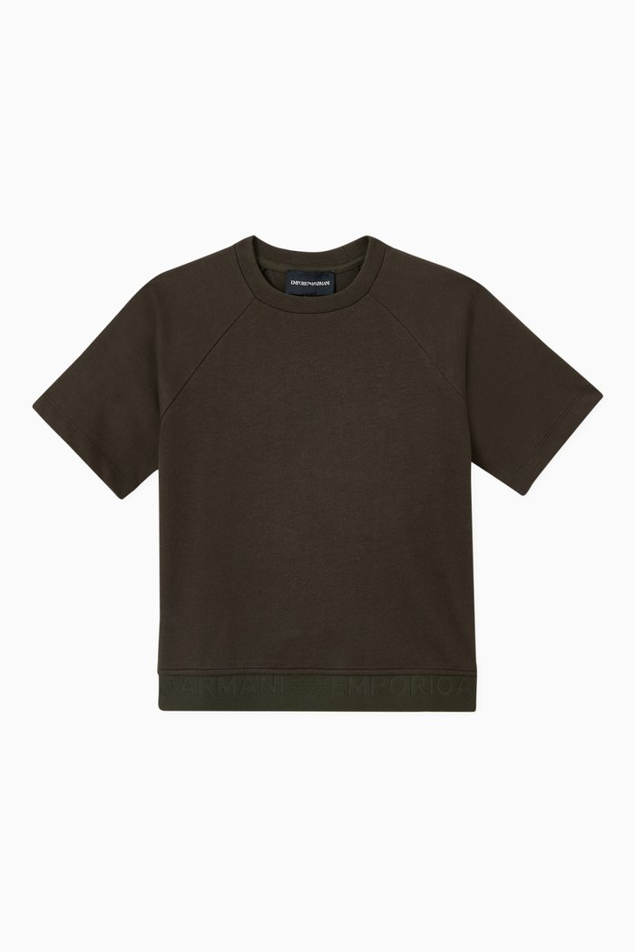 

EA Logo Band T-shirt in Jersey, Brown