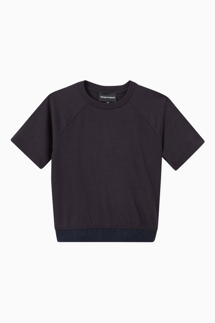 

EA Logo Band T-shirt in Jersey, Blue