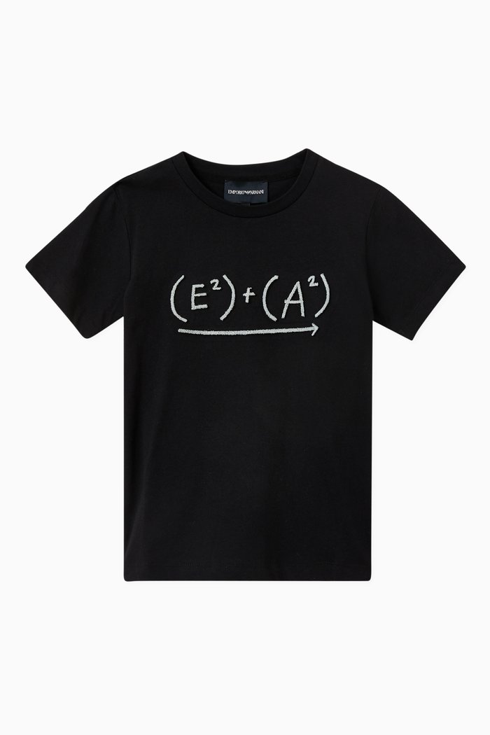 

(E ²) +( A ²) Logo T-shirt in Cotton, Black