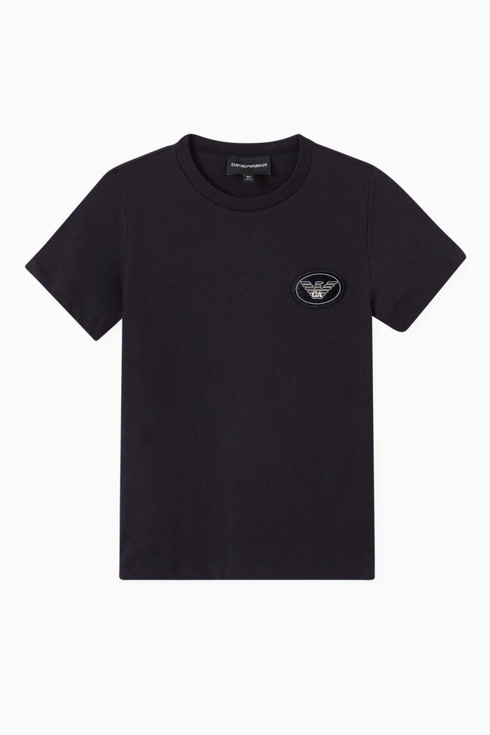 

GA Eagle Logo T-shirt in Cotton, Blue