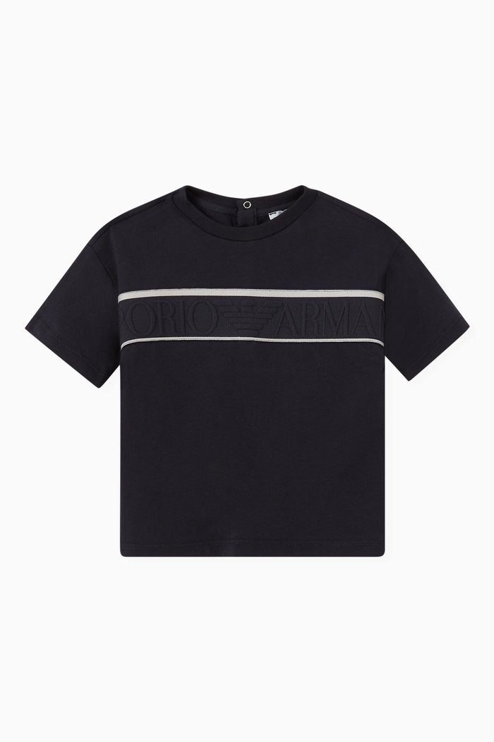 

Logo Tape T-shirt in Jersey, Blue
