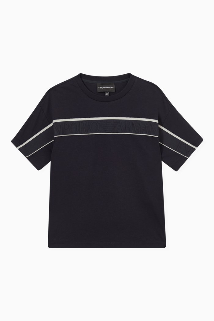 

Logo Tape T-shirt in Jersey, Blue
