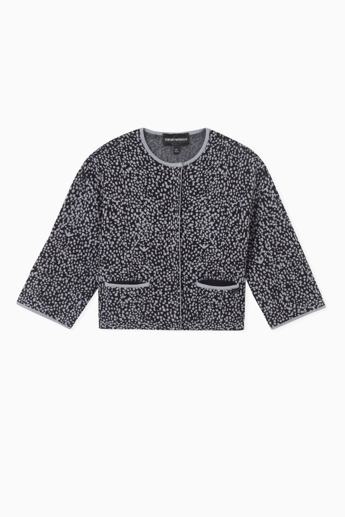 

EA Fantasy Blazer Jacket in Devoré Knit, Blue