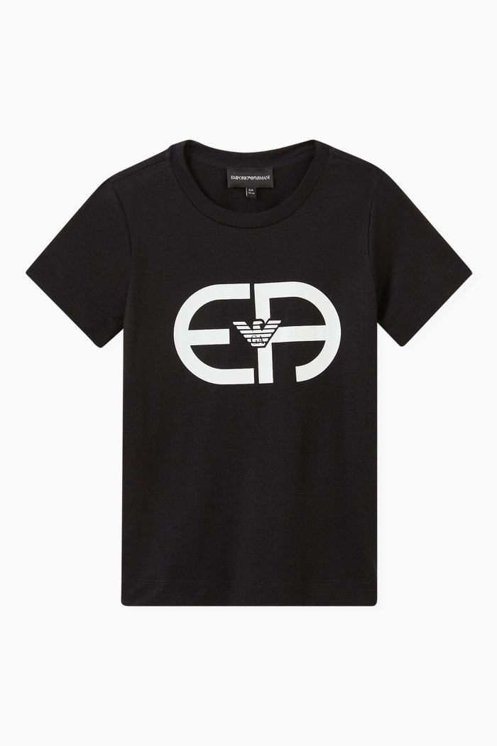 R-EAcreate Macro Logo T-shirt in Jersey, Black