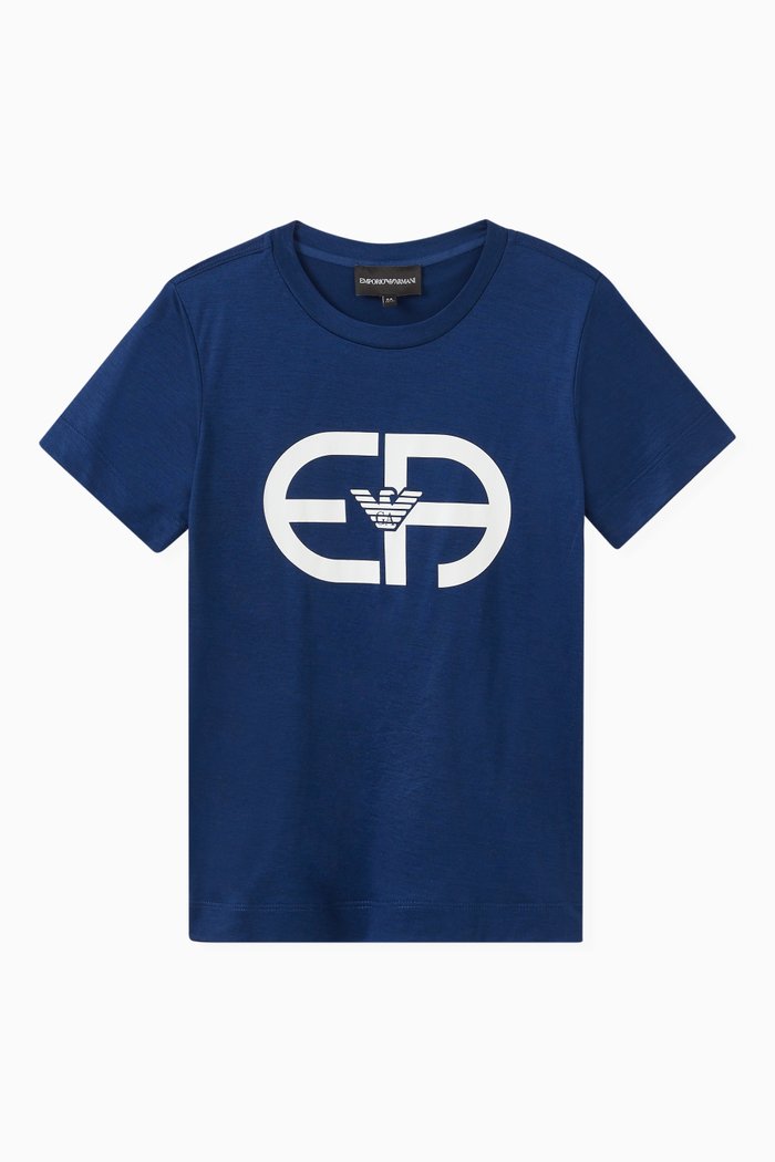 

R-EAcreate Macro Logo T-shirt in Jersey, Blue