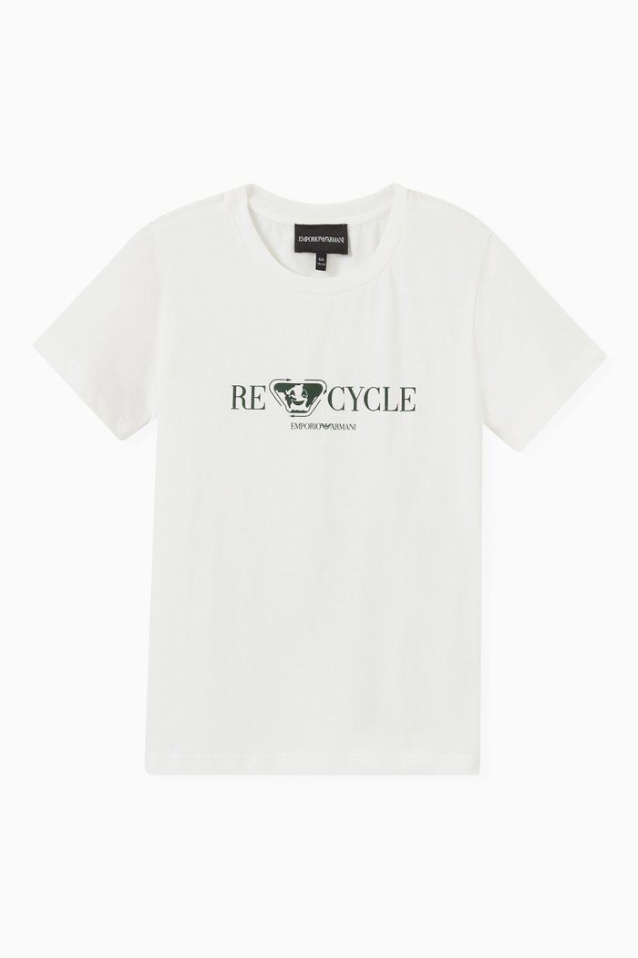EA Emoji Recycle T-shirt in Jersey, White