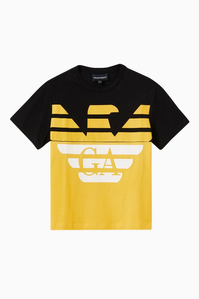 

GA Eagle Colour Block T-shirt in Jersey, Yellow