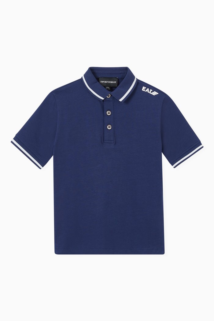 

EA Crew Capsule Collection Polo Shirt in Piqué Cotton, Blue