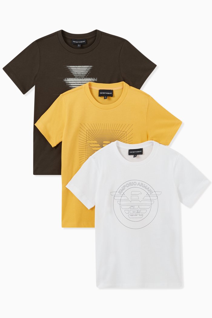 

EA Eagle T-shirt in Jersey, Set of 3, Green