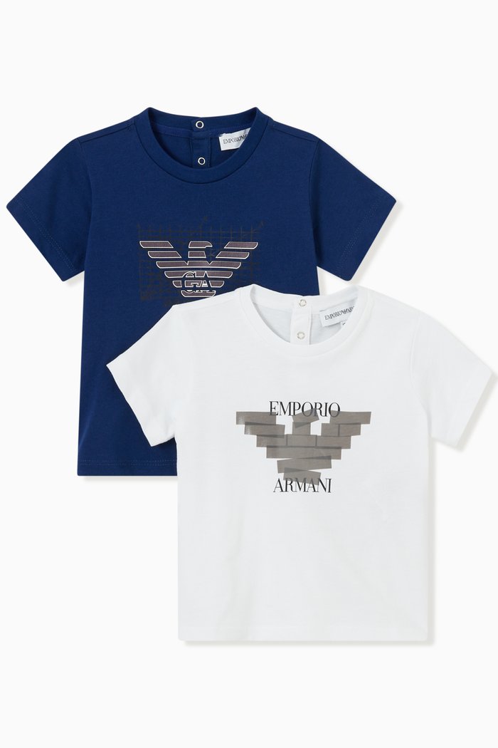 EA Eagle Graphic T-shirt in Jersey, White