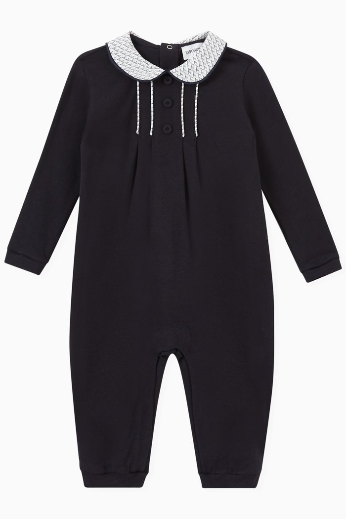 

Pleated Jumpsuit in Cotton, Blue