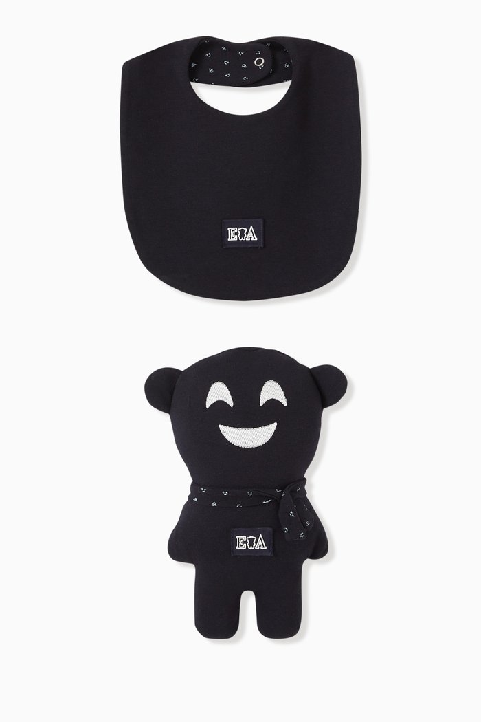 

Manga Bear Capsule Reversible Bib & Toy Set, Blue