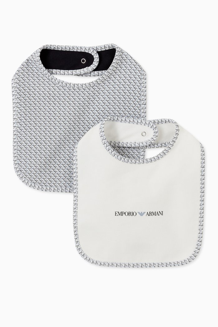 

EA Micro Eagle Logo Bib in Cotton, Set of 2, Blue