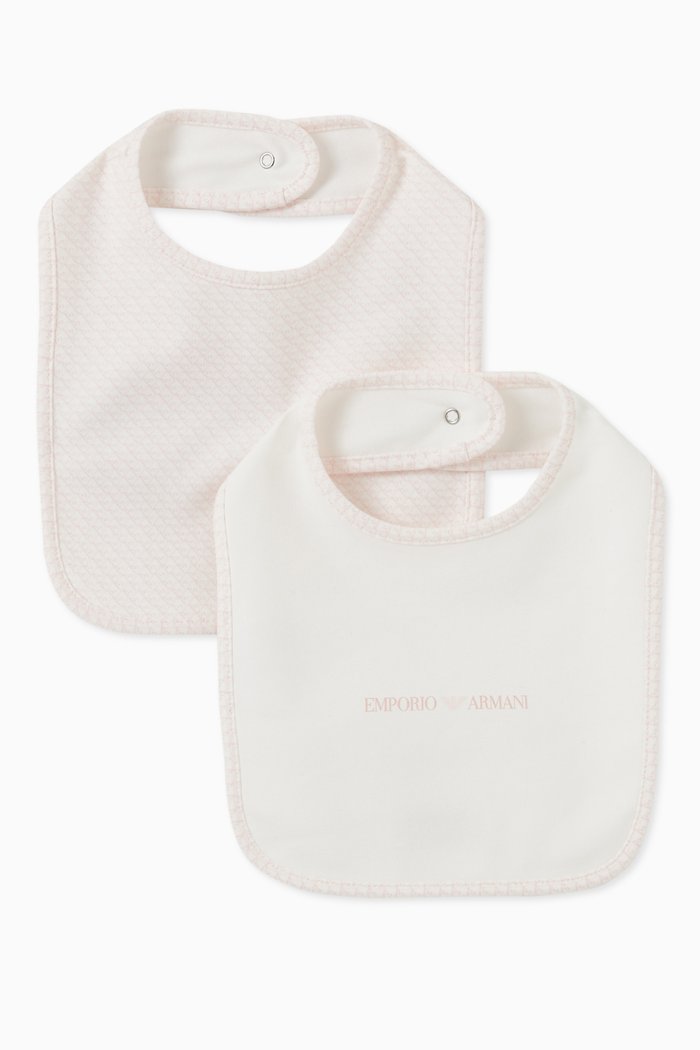 

EA Micro Eagle Logo Bib in Cotton, Set of 2, Pink
