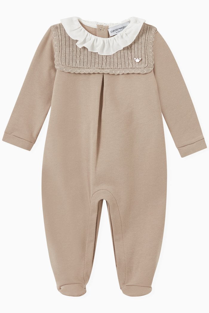 

Knit Bib Jumpsuit in Cotton, Neutral