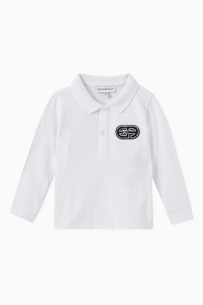 

Reacreate Logo Polo Shirt in Cotton, White