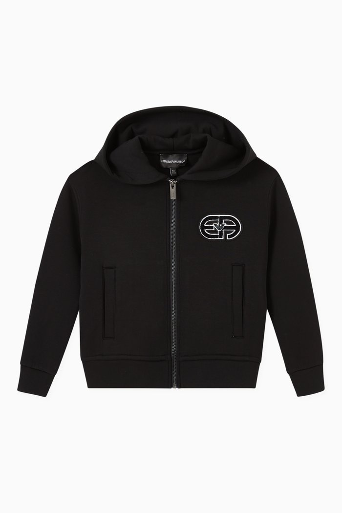 

R-EAcreate Capsule Collection Hoodie in Double Jersey, Black