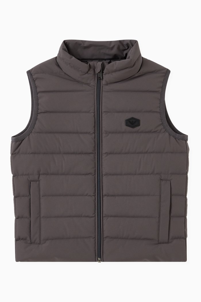 

Logo Quilted Vest, Grey