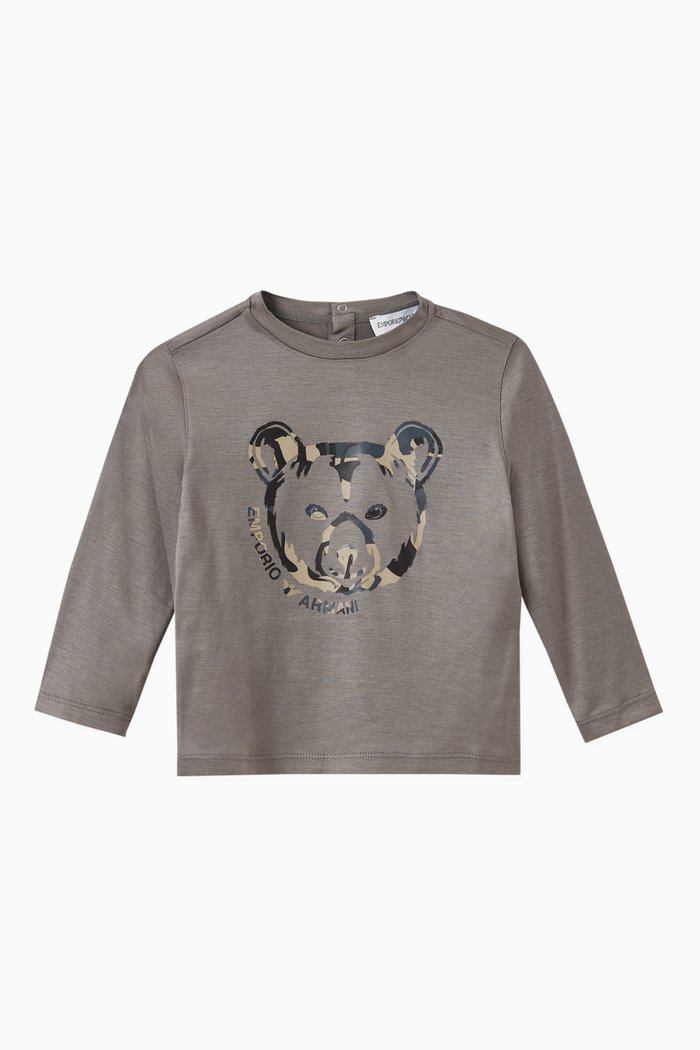 

Camo Bear T-shirt in Jersey, Grey