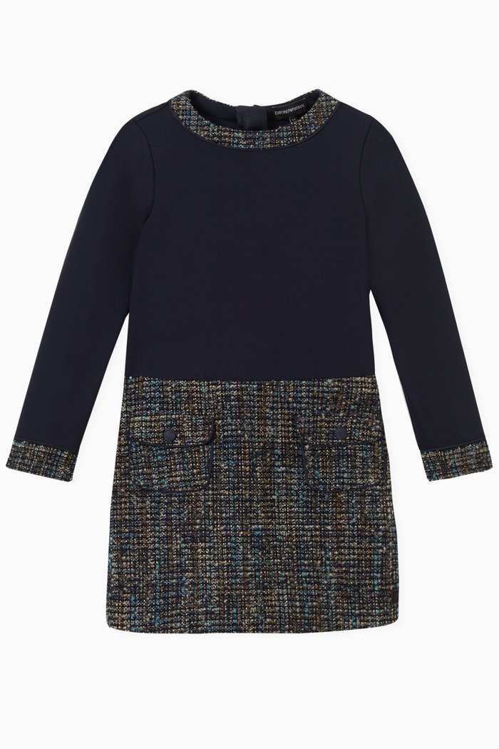 

Short Dress in Bouclé, Blue