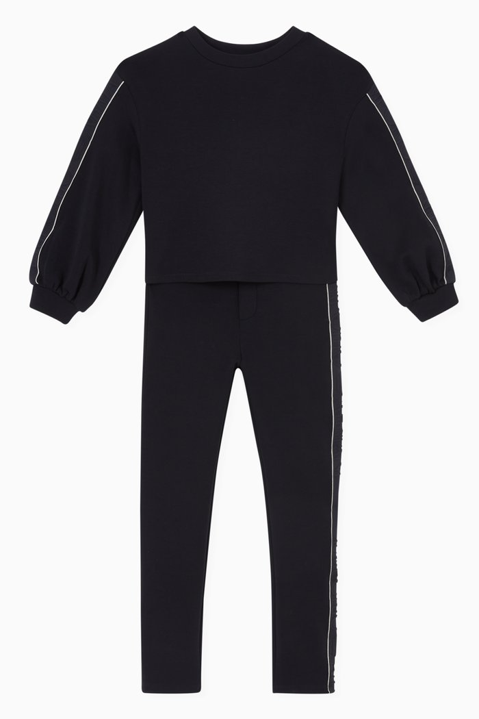 

EA Logo Tape Tracksuit in Jersey, Blue