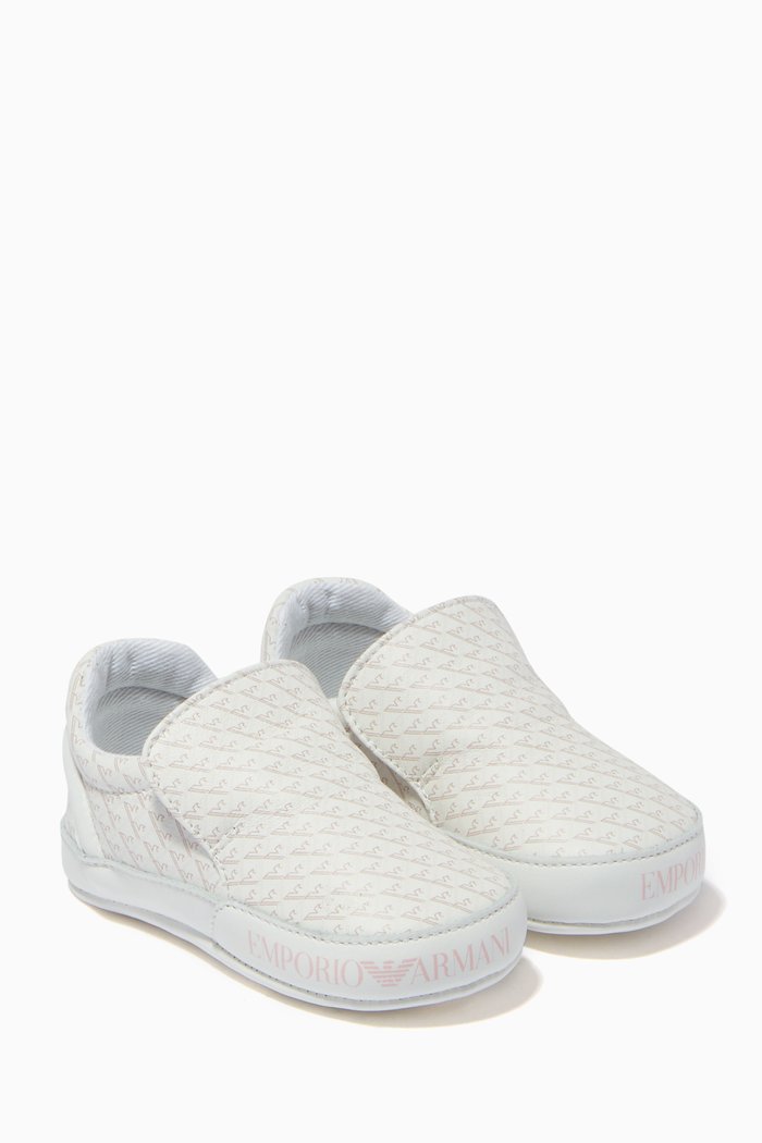 

EA Micro Eagle Slip-on Sneakers in Leather, Pink