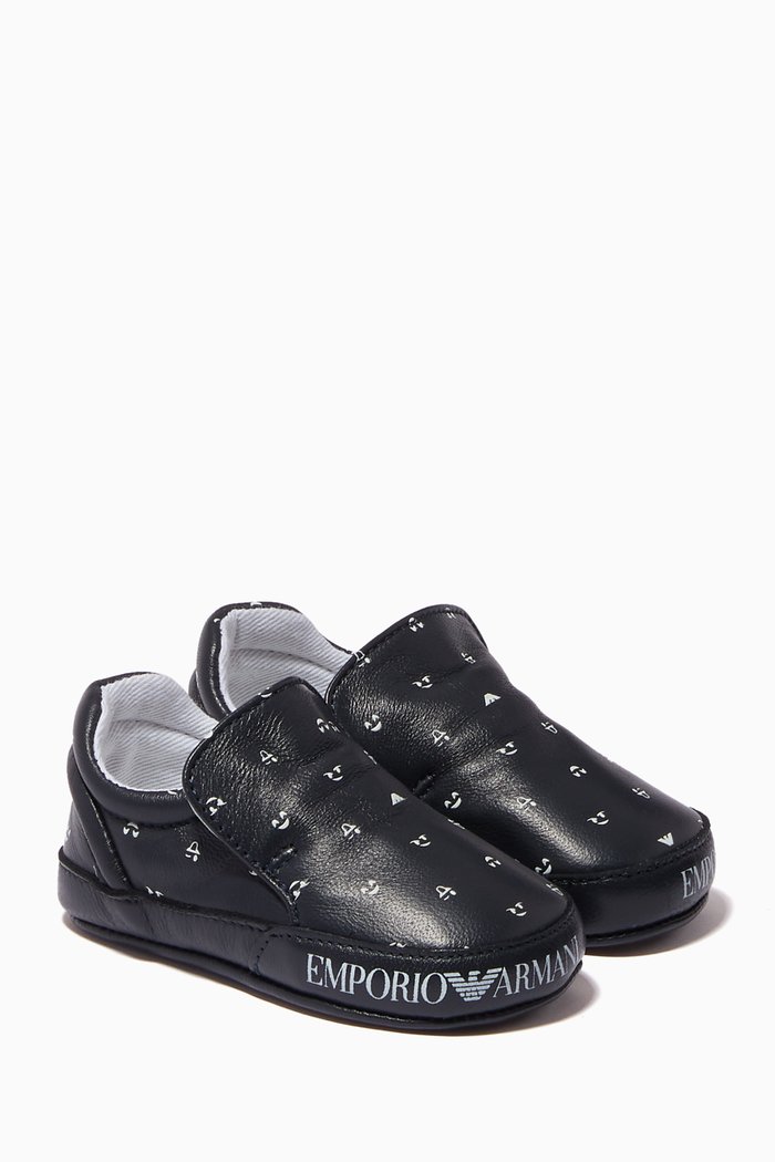 

EA Micro Eagle Slip-on Sneakers in Leather, Blue