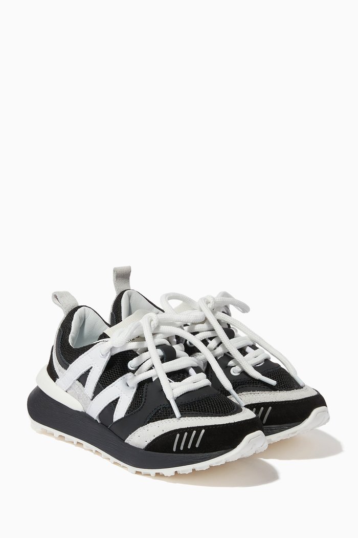 

EA Crew Capsule Collection Sneakers in Mesh & Suede, Black