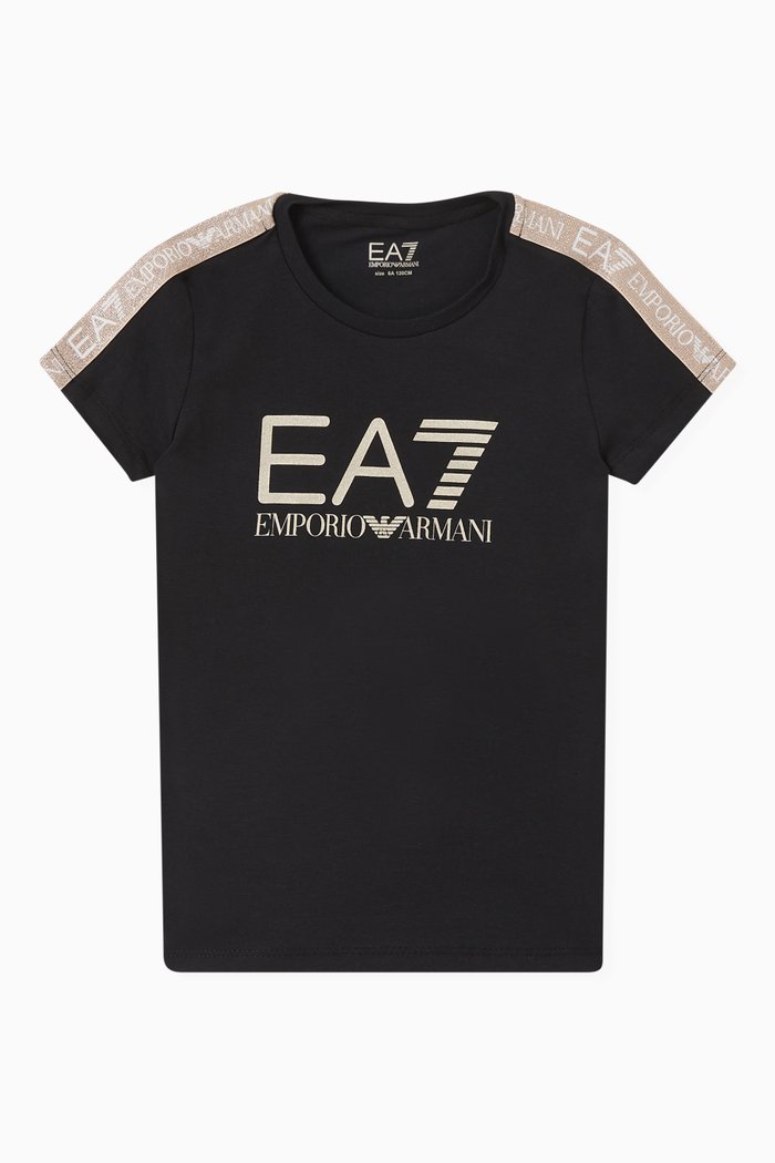 

EA7 Macro Logo T-shirt in Jersey, Black