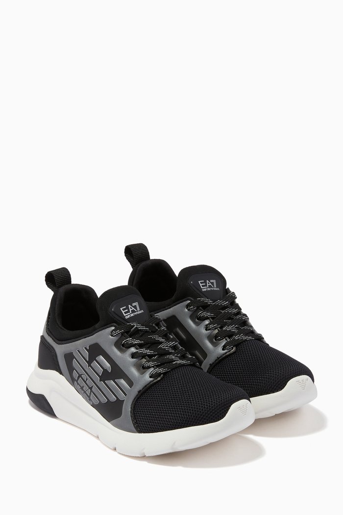 

EA7 Reflective Sneakers in Techno Mesh, Black