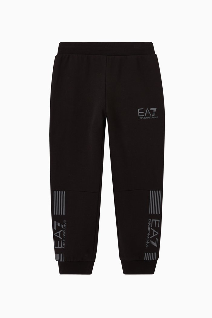

EA7 Logo Joggers in Jersey, Black