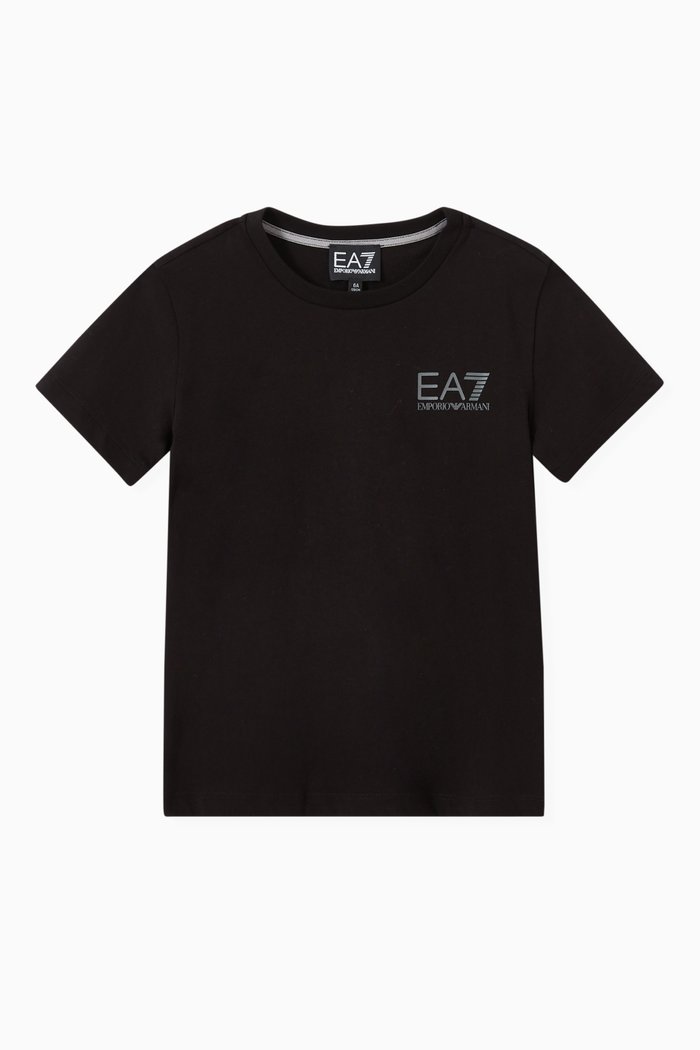 

EA7 Logo Series T-shirt in Jersey, Black