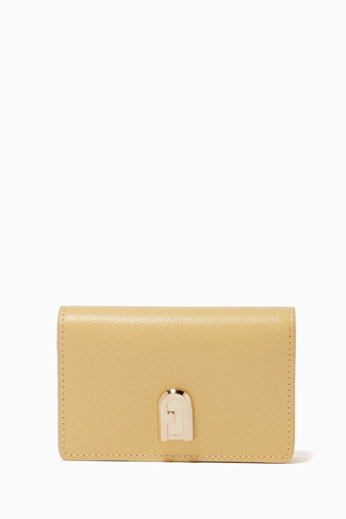

Small 1927 Card Holder in Leather, Neutral