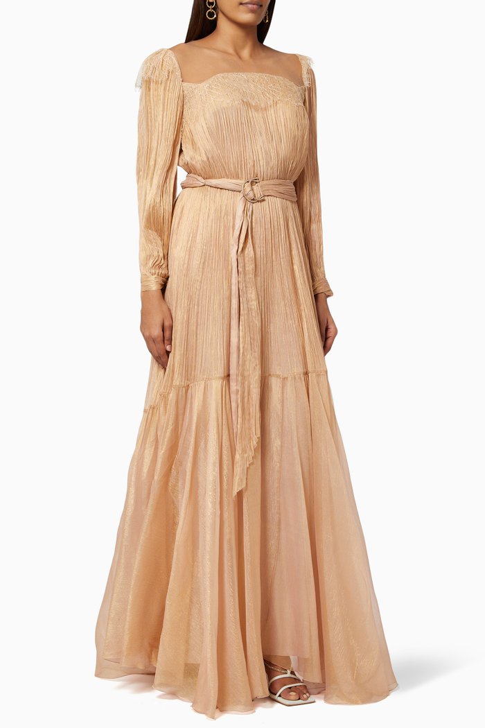 

Tianna Gown in Foiled Mousseline, Gold