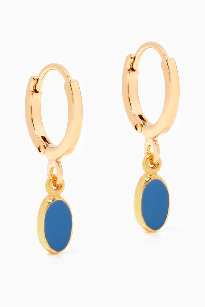 

Pendant Drop Earrings, Blue