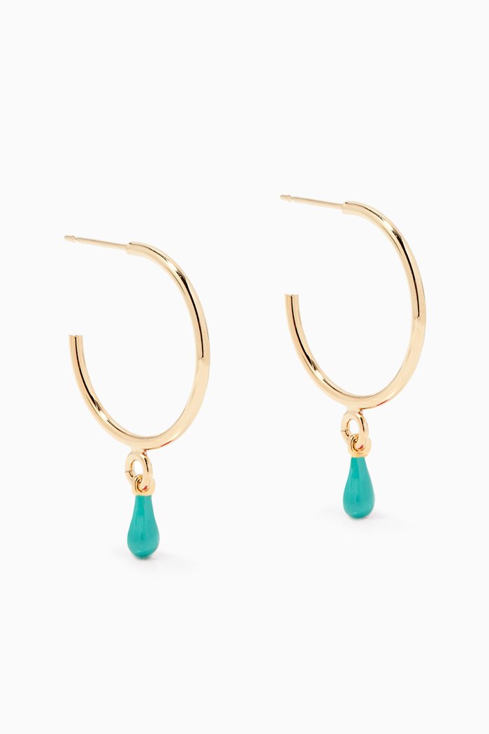 

Pendant Stone Drop Earrings, Blue