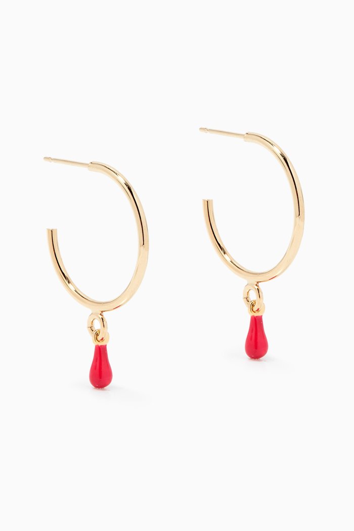 Pendant Stone Drop Earrings, Pink