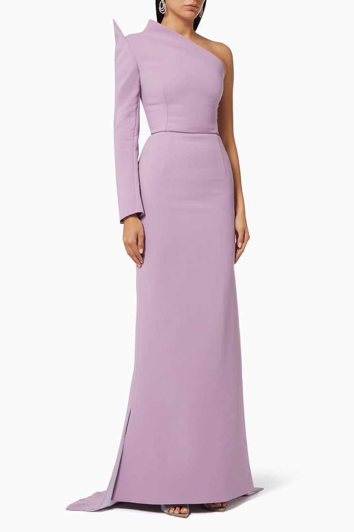 

Scorpius Gown in Viscose Blend, Purple