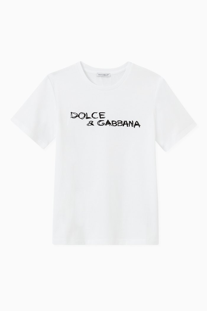 

DG Logo Print T-shirt in Cotton, White