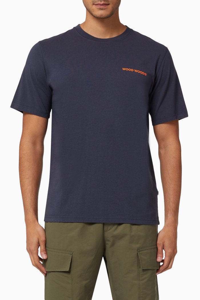 

Sami Logo T-shirt in Organic Cotton, Blue