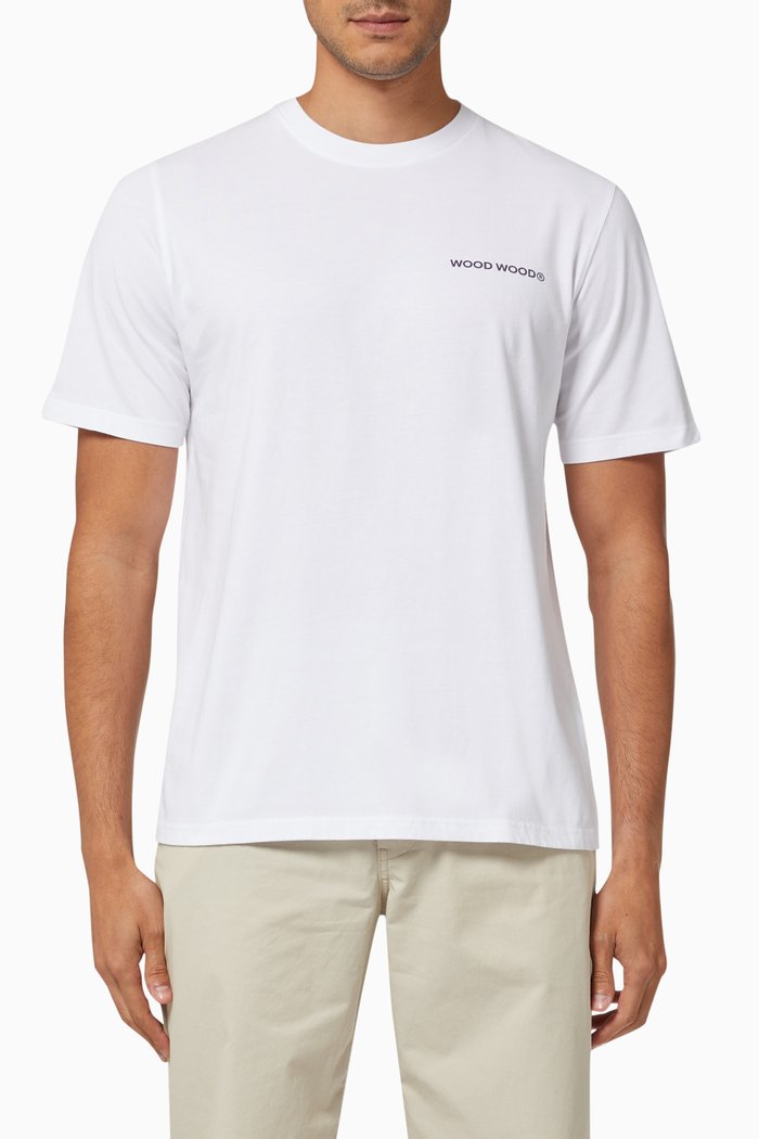 Sami Logo T-shirt in Organic Cotton, White