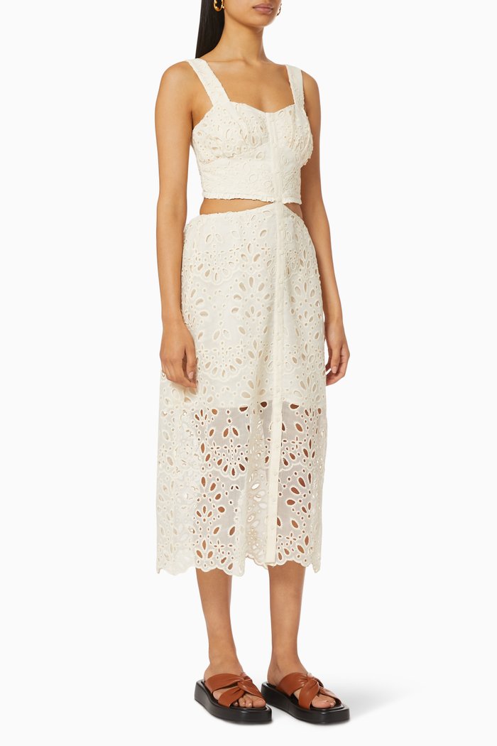 

Dress in Guipure and Organza, Neutral
