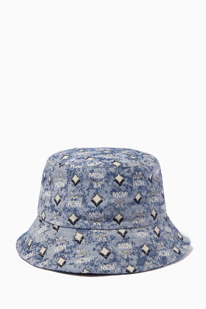 

Bucket Hat in Vintage Jacquard Monogram, Blue