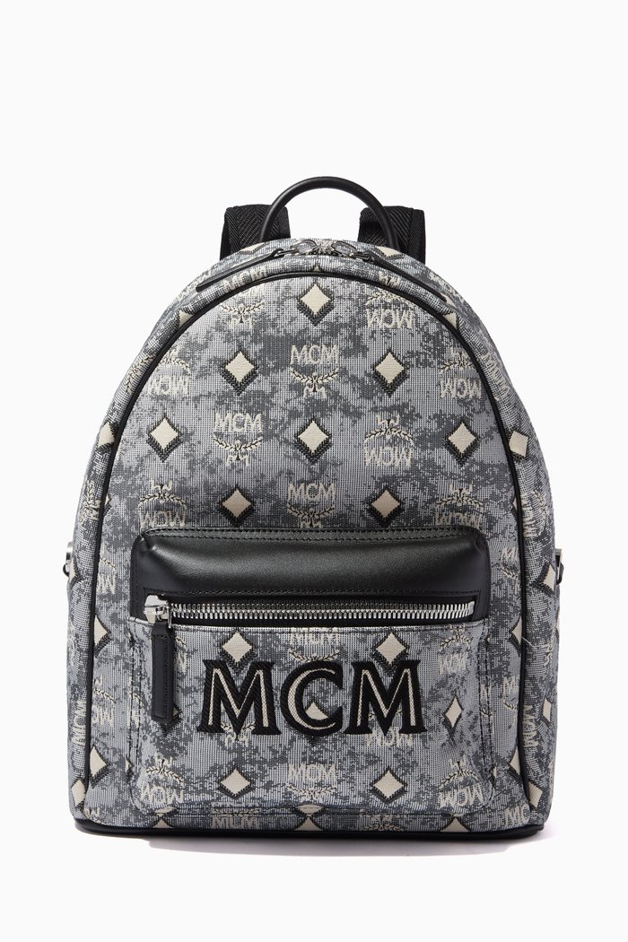 

Small Stark Backpack in Vintage Jacquard Monogram, Grey