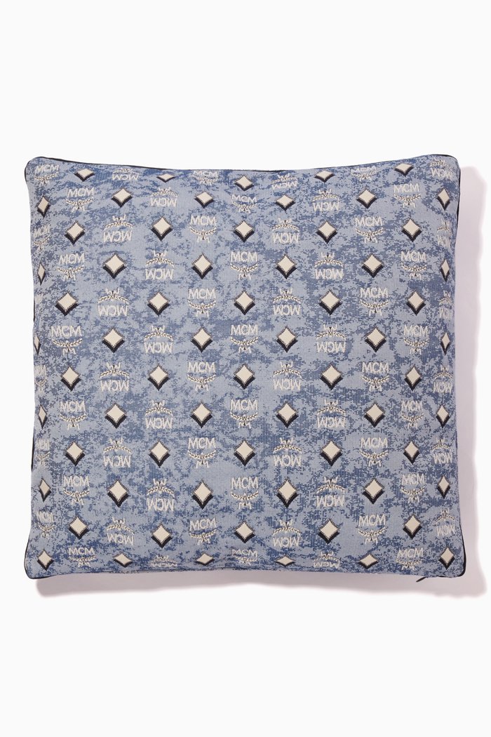 

Cushion in Vintage Jacquard Monogram, Blue