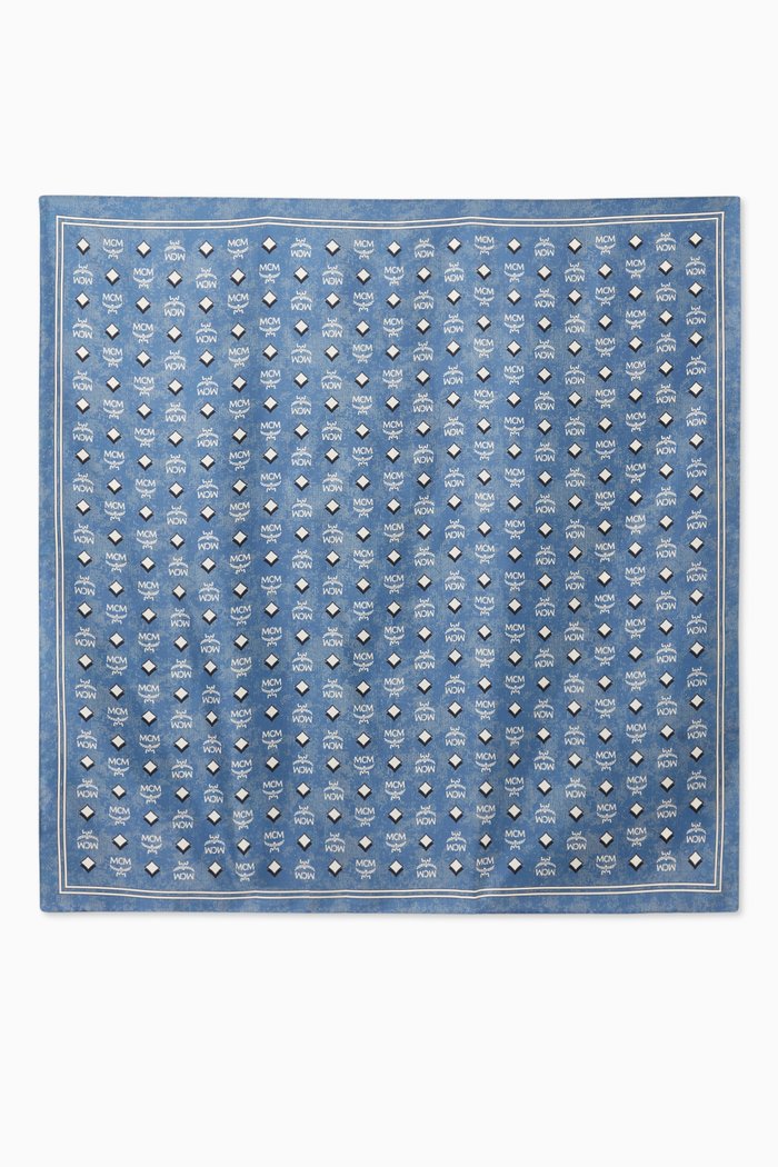 

Scarf in Vintage Monogram Silk, Blue