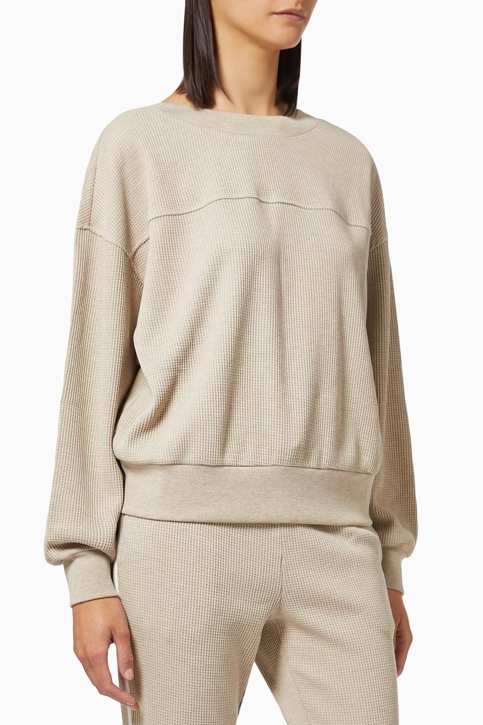 

Arvin Top in Waffle Knit, Neutral